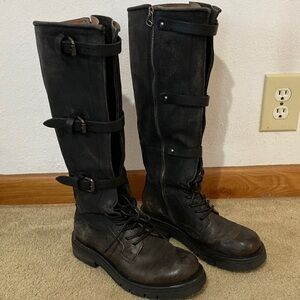 A.S.98 Tall Black Buckle Boot EU37 US7